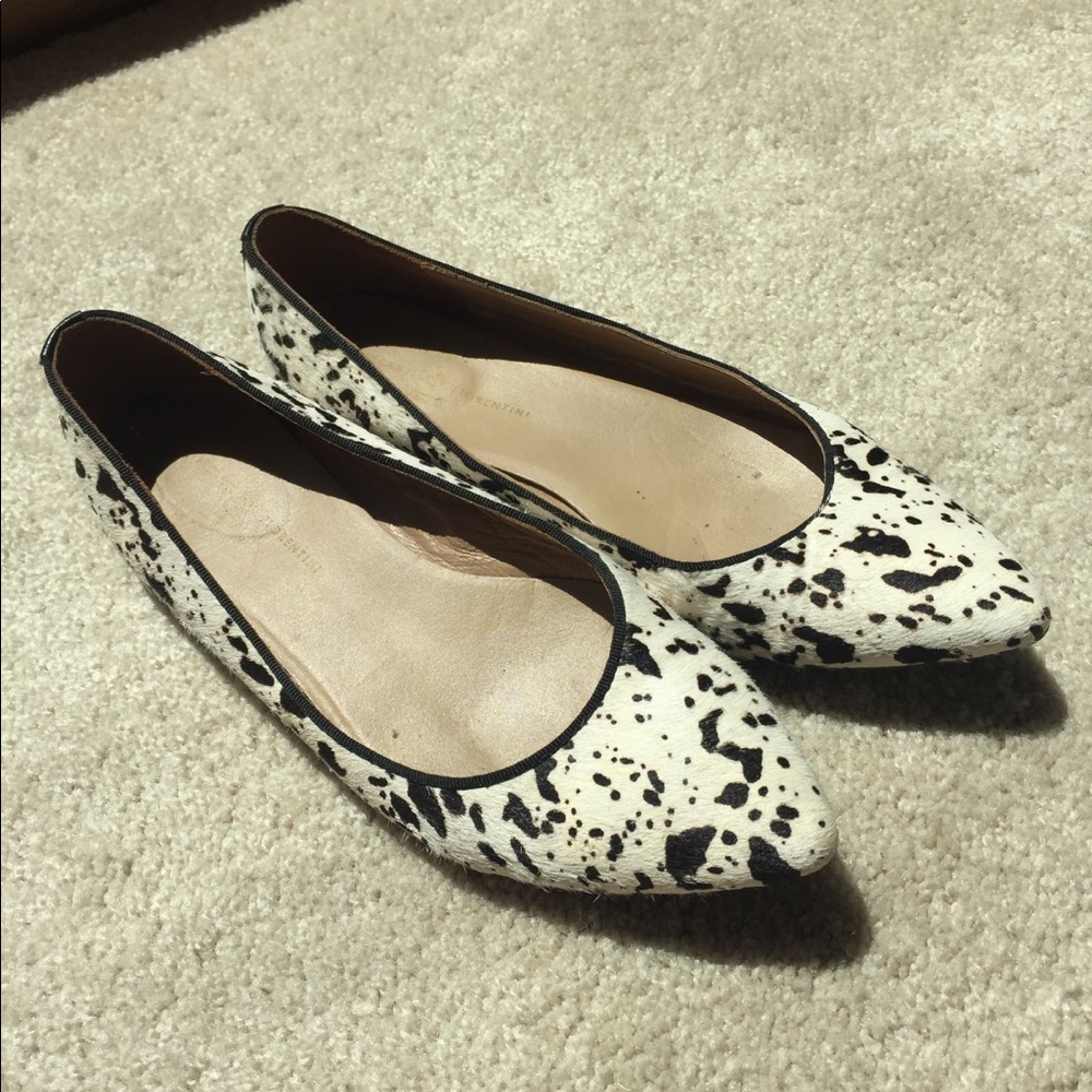 Mercanti Fiorentini calf hair and leather flats